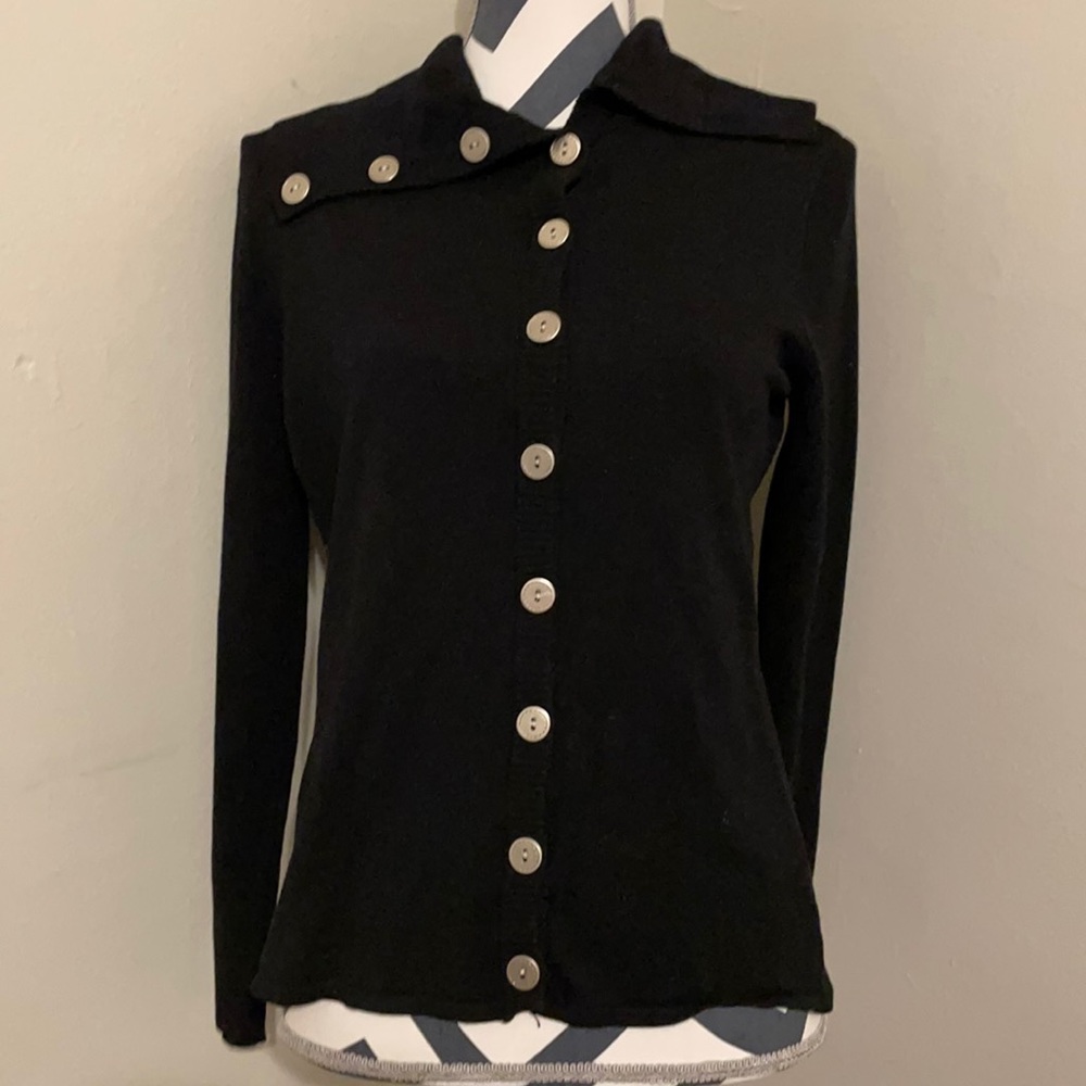 Sydney Easton Black Button Sweater